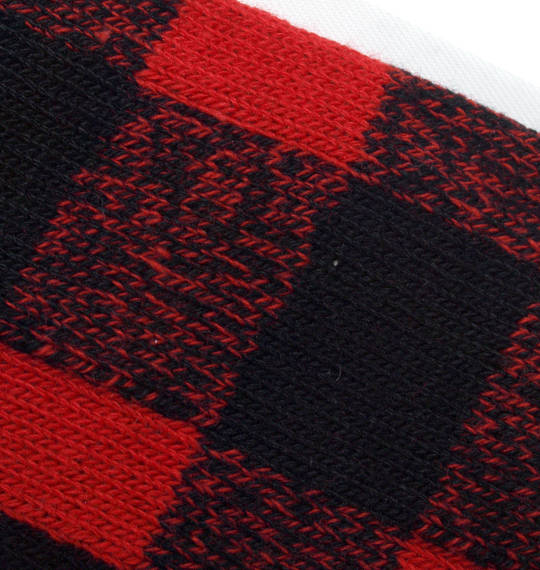  バッファローチェック柄ソックス ブラック×レッド