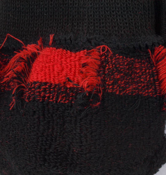  バッファローチェック柄ソックス ブラック×レッド