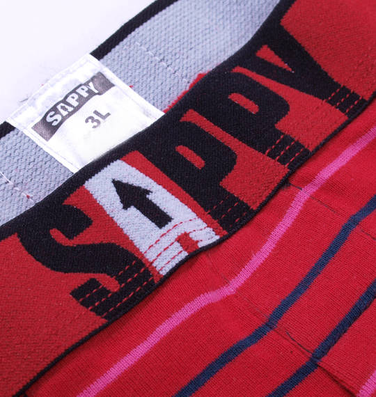 SAPPY ボーダーニットトランクス レッド系