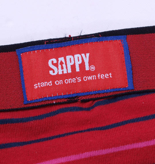 SAPPY ボーダーニットトランクス レッド系