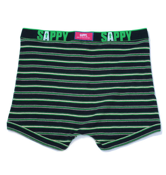 SAPPY ボーダーニットトランクス ブラック系