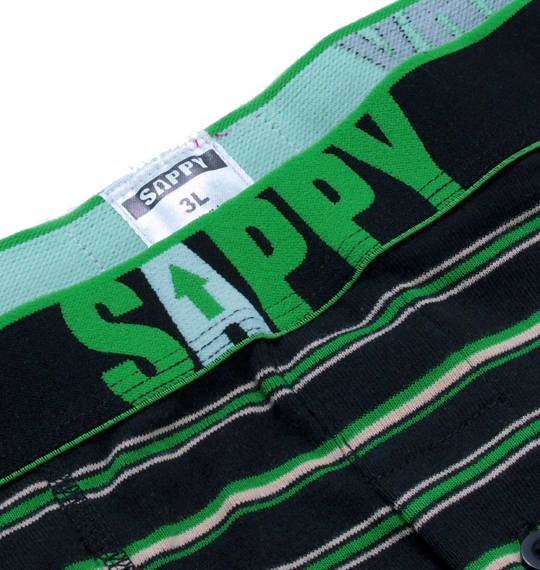 SAPPY ボーダーニットトランクス ブラック系