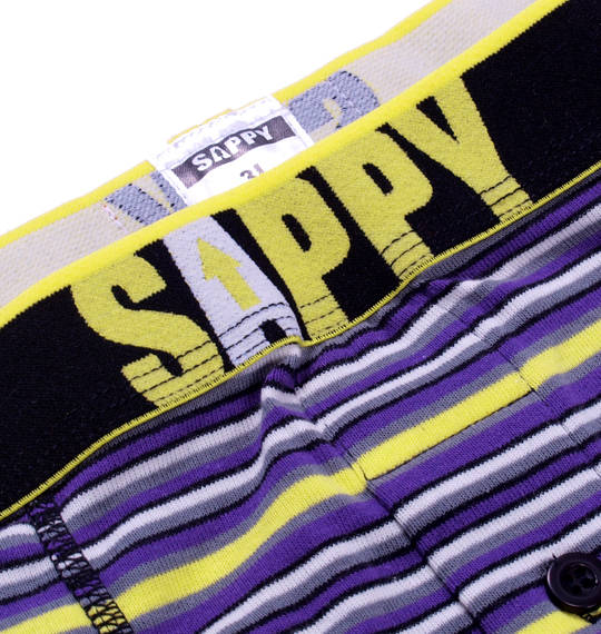 SAPPY ボーダーニットトランクス パープル系