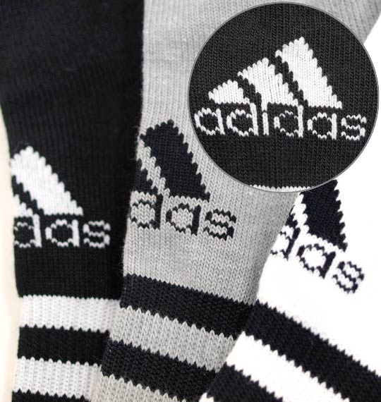 adidas パイル3Pショートソックス 3色ミックス