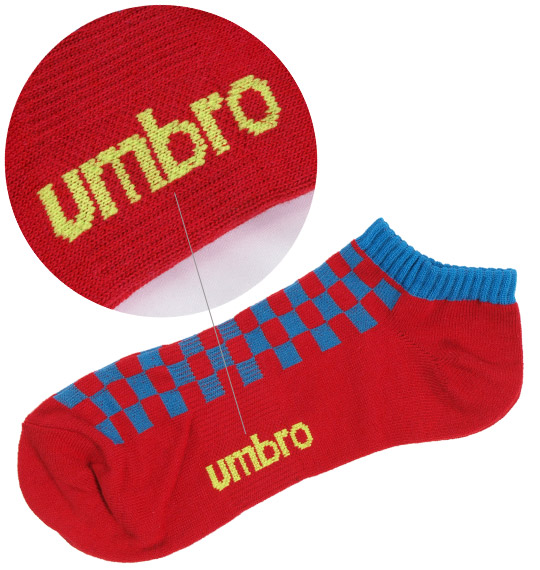 UMBRO チェック3Pアンクルソックス 3色ミックス