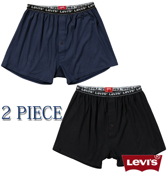 Levi's 2Pニットトランクス ネイビー×ブラック
