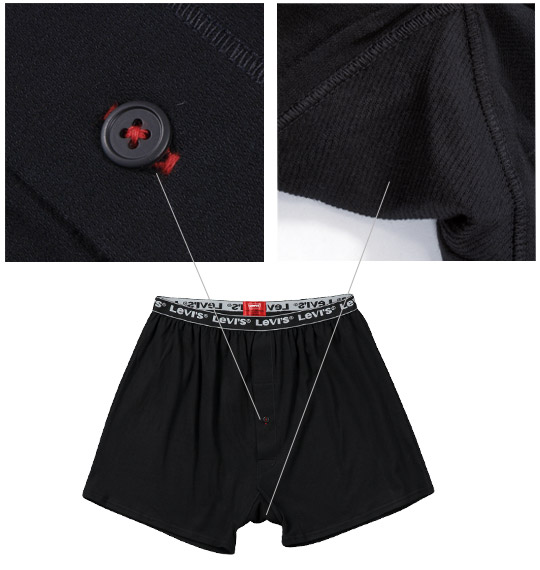 Levi's 2Pニットトランクス ネイビー×ブラック