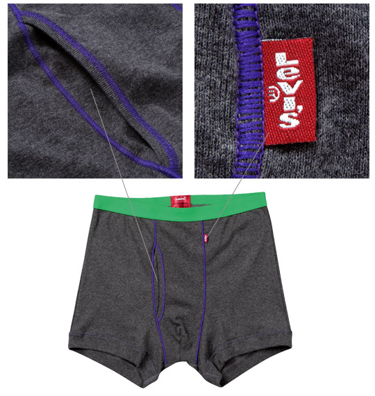 Levi's 2Pボクサーパンツ チャコール杢×ブラック