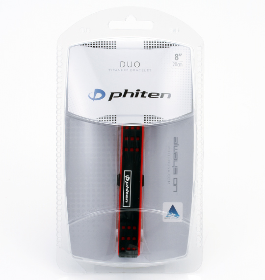 Phiten RAKUWAブレスS DUOタイプ ブラック×レッド