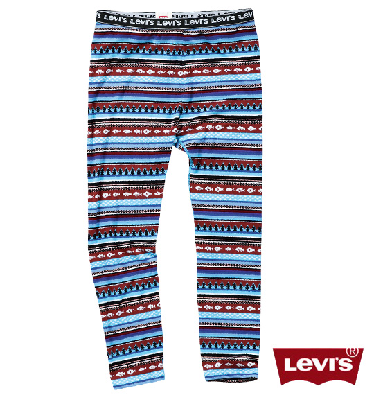 Levi's ミックスボーダープリントタイツ ブルー系