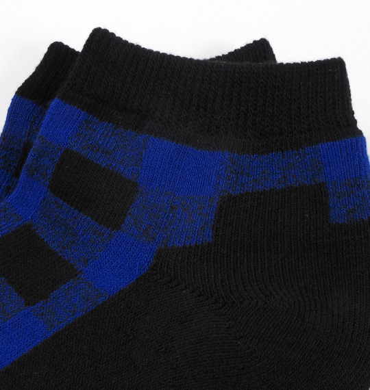  バッファローチェック柄ソックス ブルー×ブラック