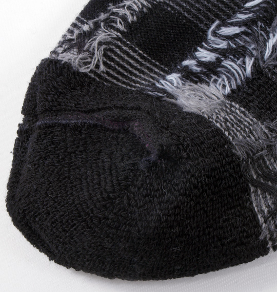  マルチチェック柄ソックス グレー系