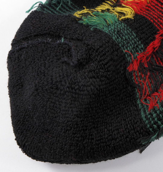  マルチチェック柄ソックス イエロー系