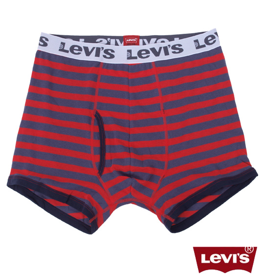 Levi's ボーダーDRYボクサーパンツ レッド×ネイビー