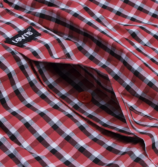 Levi's 2Pチェックトランクス レッド系×ブルー系