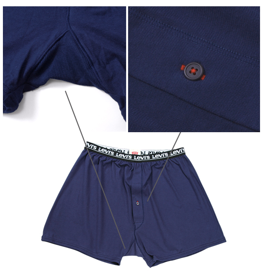 Levi's 2Pニットトランクス ネイビー×ブラック