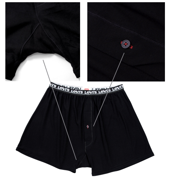 Levi's 2Pニットトランクス ネイビー×ブラック