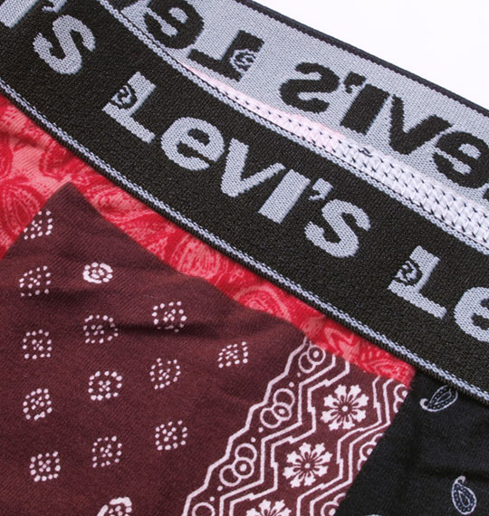 Levi's バンダナブロック柄タイツ レッド系