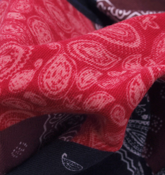 Levi's バンダナブロック柄タイツ レッド系