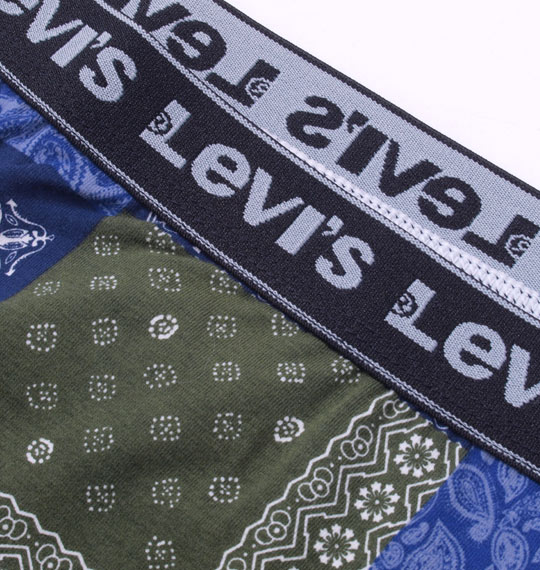 Levi's バンダナブロック柄タイツ ネイビー系