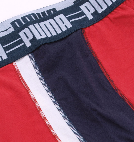 PUMA ワッペン風転写付切替ボクサーパンツ レッド