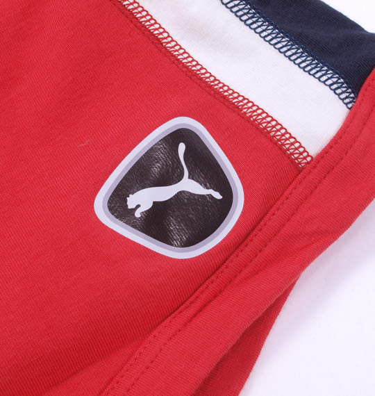 PUMA ワッペン風転写付切替ボクサーパンツ レッド