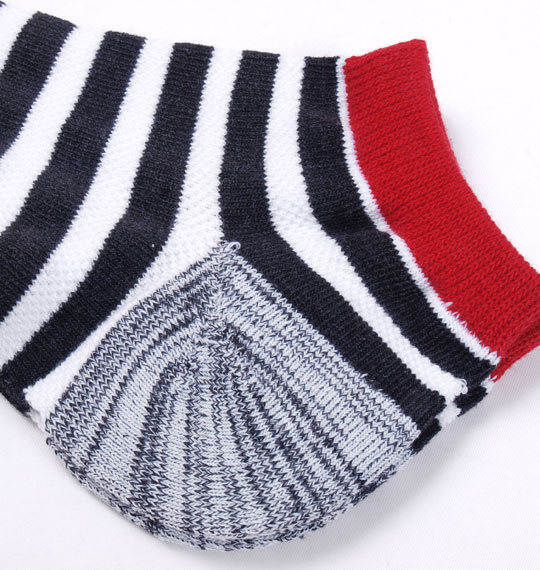  ボーダーソックス チャコール