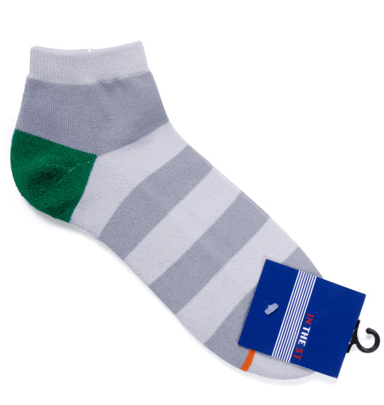  ラガーボーダーソックス グレー