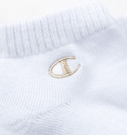Champion 金刺繍ショートレングス3Pソックス ホワイト