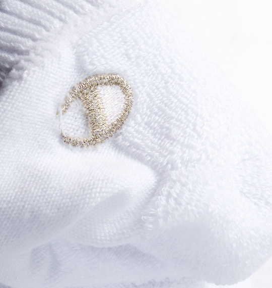 Champion 金刺繍ショートレングス3Pソックス ホワイト