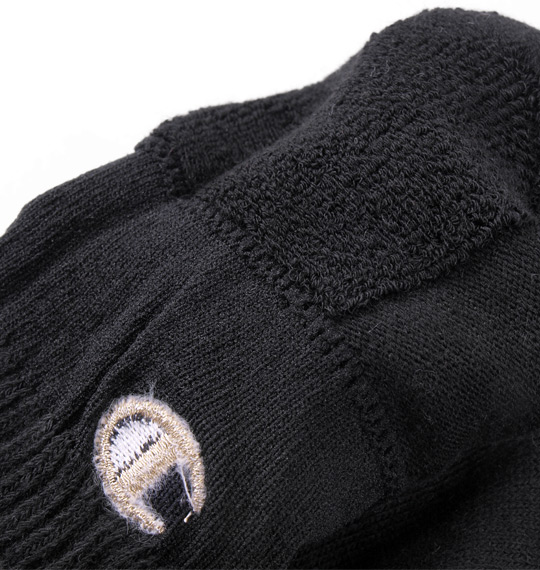 Champion 金刺繍クォーターレングス3Pソックス ブラック