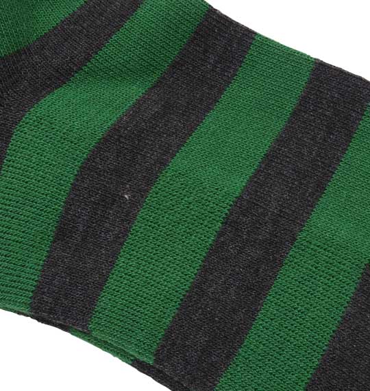  ボーダーアンクルソックス チャコール