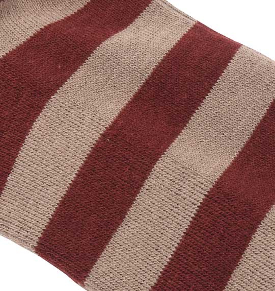  ボーダーアンクルソックス ベージュ