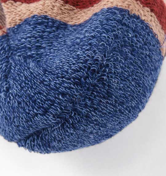  ボーダーアンクルソックス ベージュ