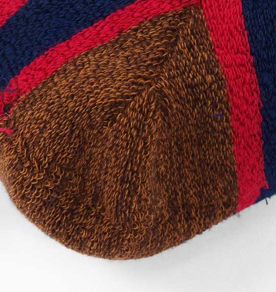  ボーダーアンクルソックス ピンク