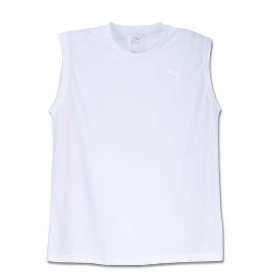 PUMA DRYメッシュスリーブレス ホワイト