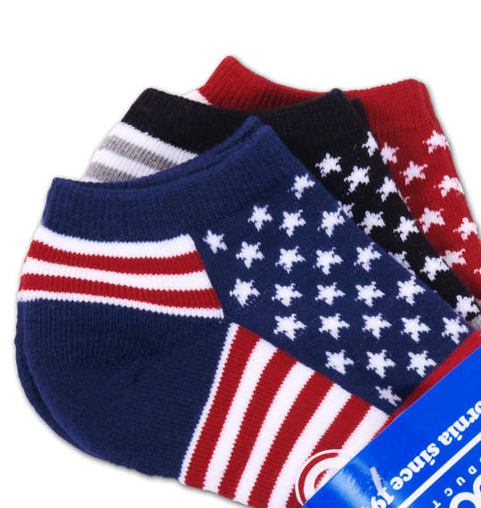 OUTDOOR PRODUCTS 3Pアメリカンアンクルソックス 3色ミックス