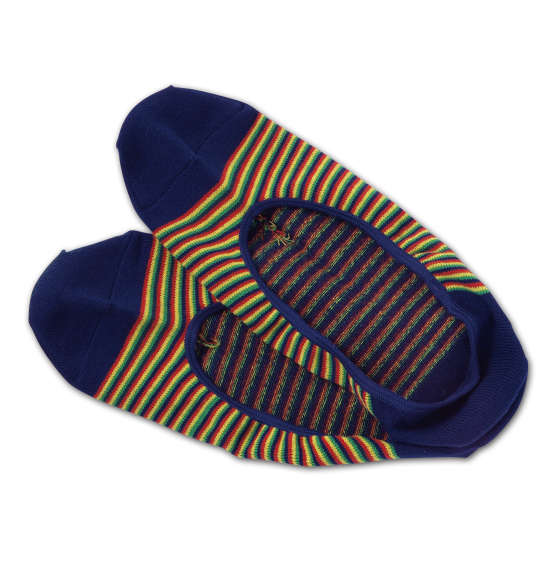 OUTDOOR PRODUCTS 3Pボーダーカバーソックス 3色ミックス