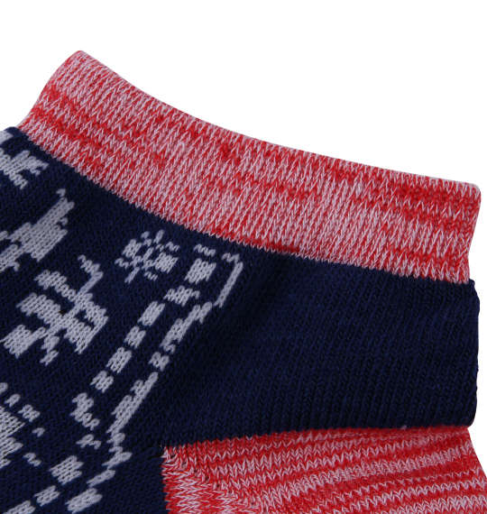  バンダナ柄アンクルソックス ネイビー