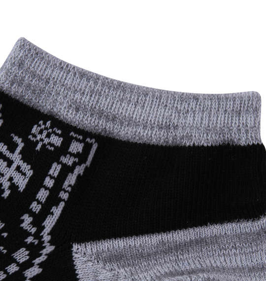  バンダナ柄アンクルソックス ブラック