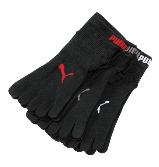 PUMA 3P5本指スニーカーソックス ブラック