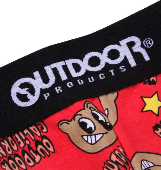OUTDOOR PRODUCTS クマボクサーパンツ レッド