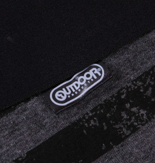 OUTDOOR PRODUCTS ブラックパターンボクサーパンツ ブラックかすれボーダー