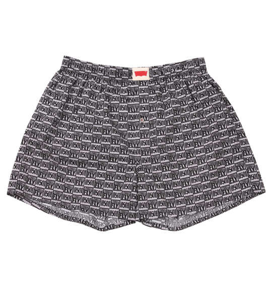 Levi’s 2Pロゴ柄トランクス グレー×ネイビー