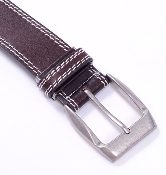  ステッチ入りベルト ブラウン