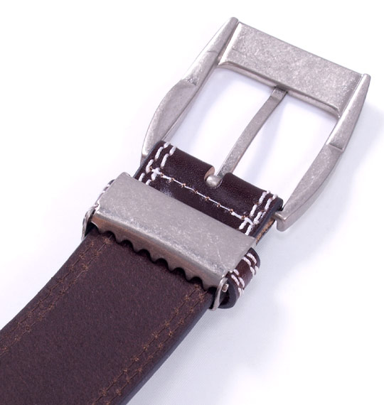  ステッチ入りベルト ブラウン