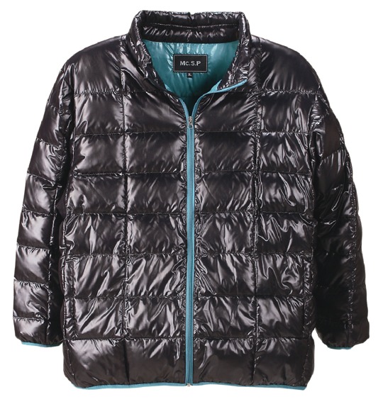 Mc.S.P ダウンジャケット ブラック×ターコイズ