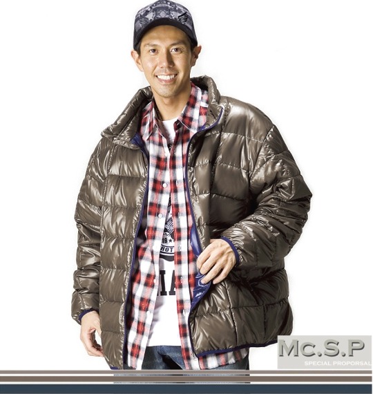 Mc.S.P ダウンジャケット カーキ×ネイビー