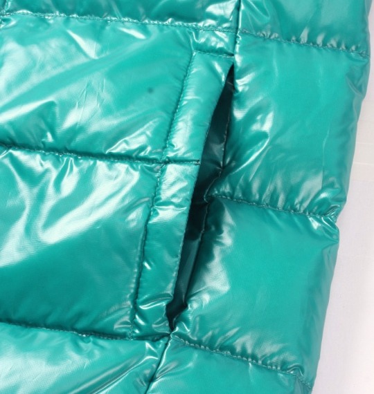 Mc.S.P パーカーダウンベスト ターコイズ×ブラック