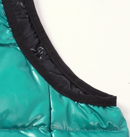 Mc.S.P パーカーダウンベスト ターコイズ×ブラック